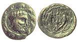 Classical bronze Helike coin